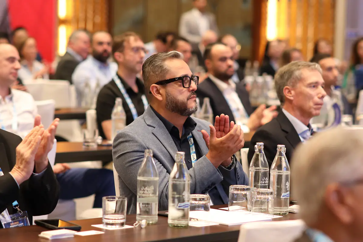 Attendees applauding during a Freightcamp Bangkok 2025 conference session